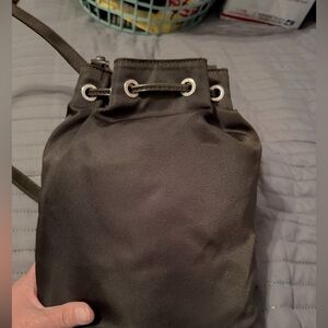 Gucci mini nylon bamboo handle sling bag